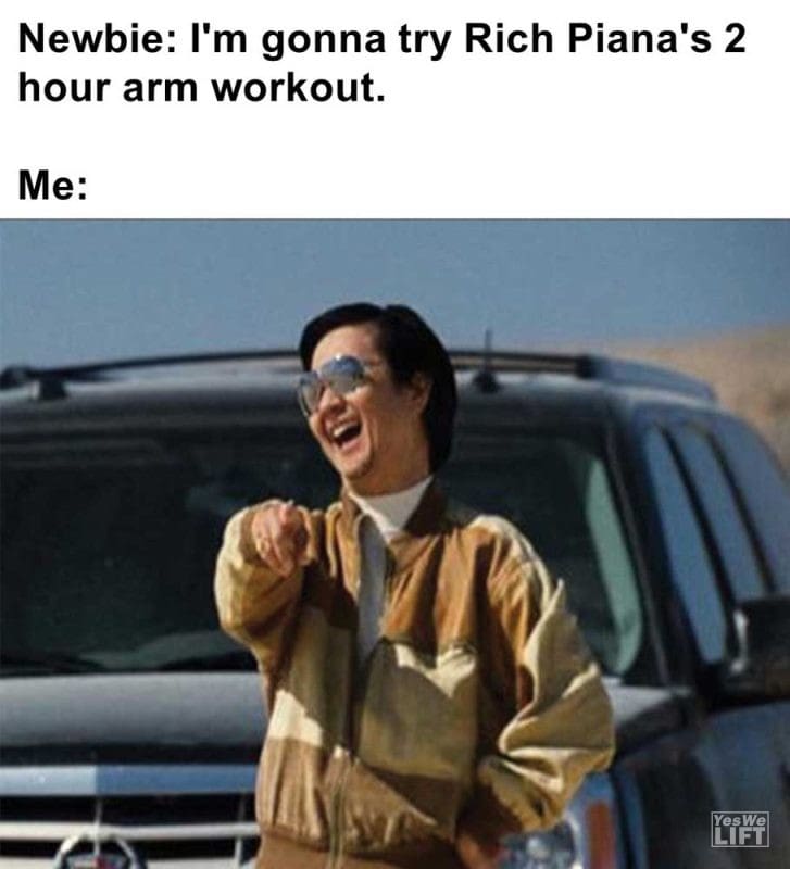 Newbie I'm Gonna Try Rich Piana's Hour Arm Workout Me
