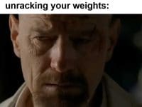 When You Go To Refill Your Water Bottle And See Someone Unracking Your Weights