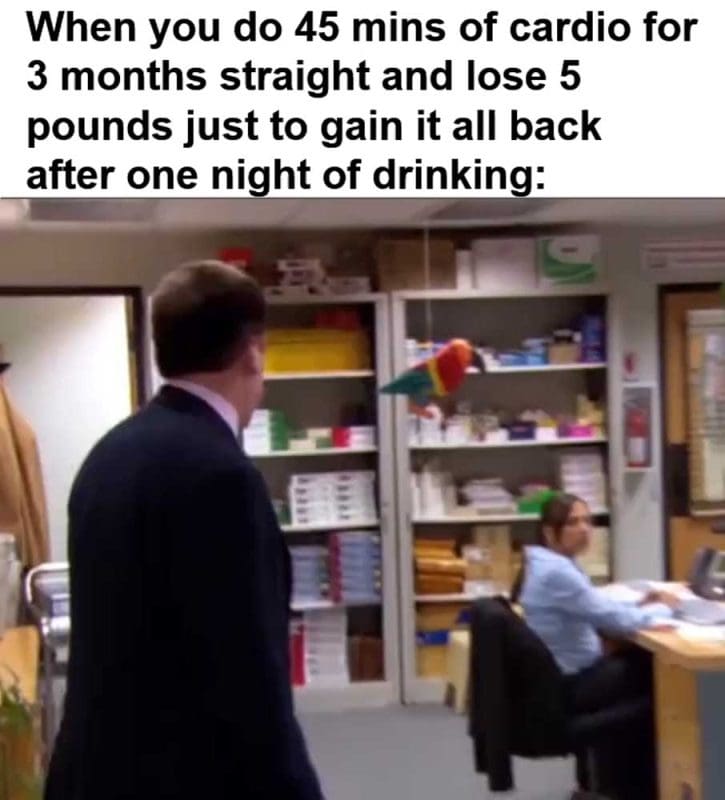 When You Do Mins Of Cardio For Months Straight And Lose Pounds Just To Gain It All Back After One