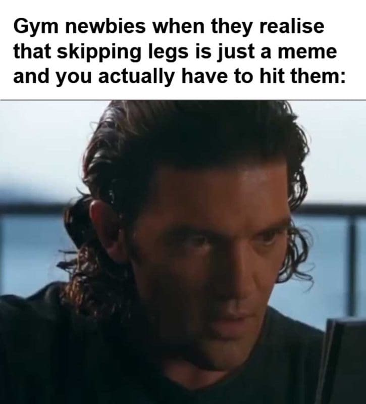 Gym Newbies When They Realise That Skipping Legs Is Just A Meme And You Actually Have To Hit Them