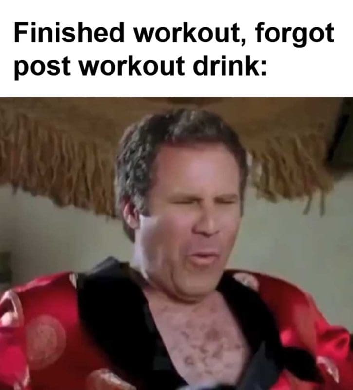 Finished Workout Forgot Post Workout Drink