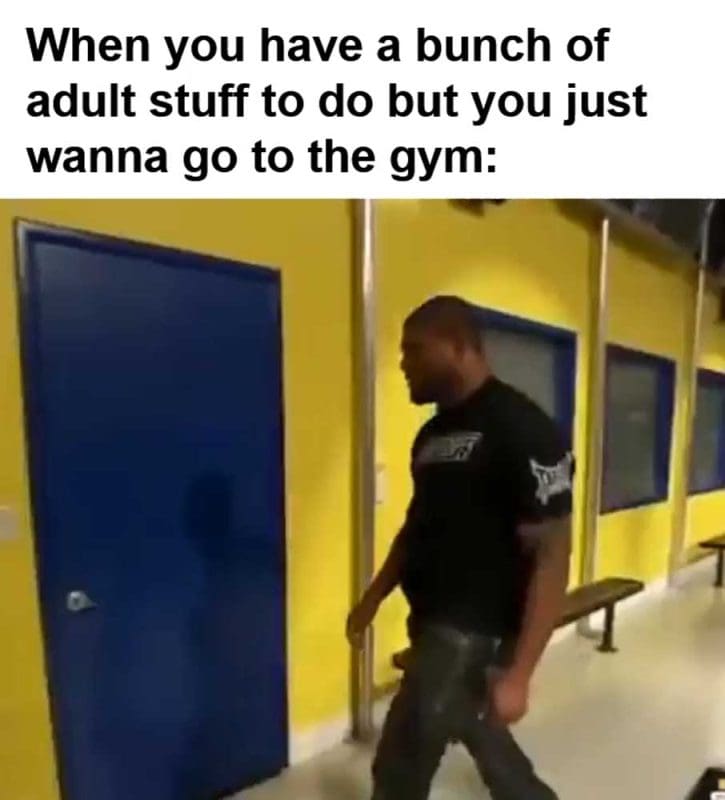 When You Have A Bunch Of Adult Stuff To Do But You Just Wanna Go To The Gym