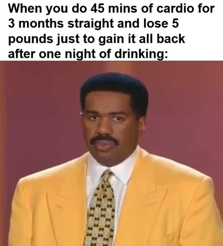 When You Do Mins Of Cardio For Months Straight And Lose Pounds Just To Gain It All Back After One