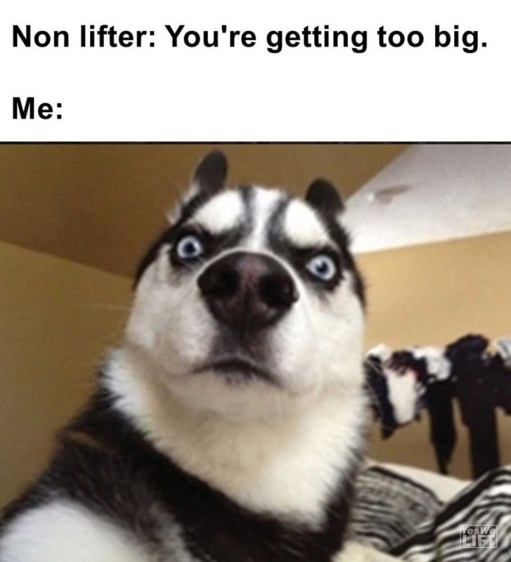 Non Lifter You're Getting Too Big Me