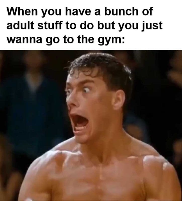 When You Have A Bunch Of Adult Stuff To Do But You Just Wanna Go To The Gym
