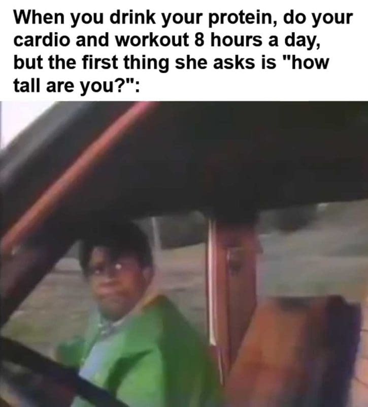 When You Drink Your Protein Do Your Cardio And Workout Hours A Day But The First Thing She Asks Is How T