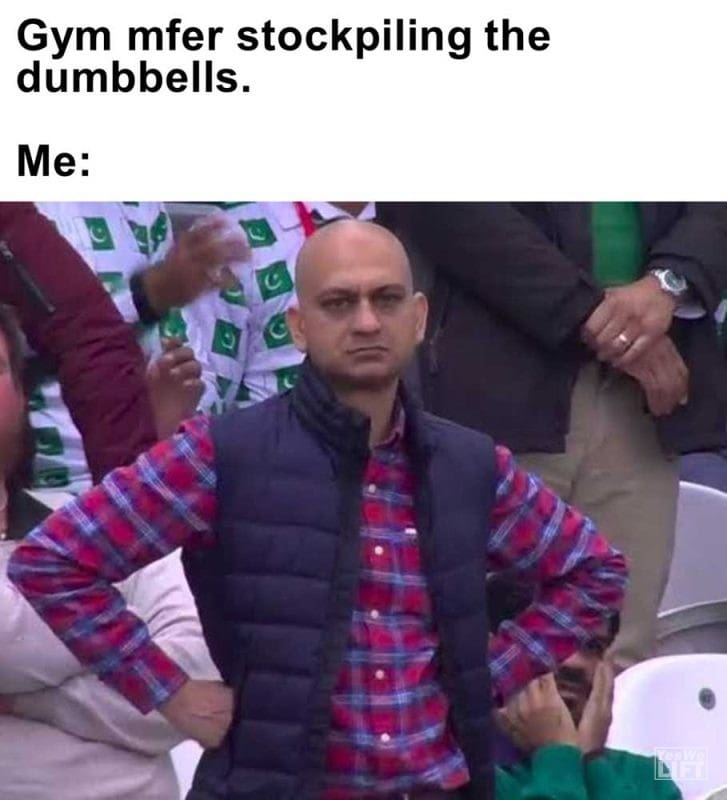 Gym Mfer Stockpiling The Dumbbells Me