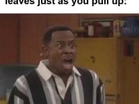 When Your Gym Crush Leaves Just As You Pull Up