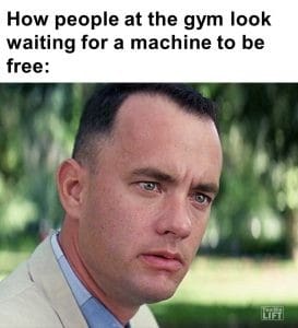 How People At The Gym Look Waiting For A Machine To Be Free