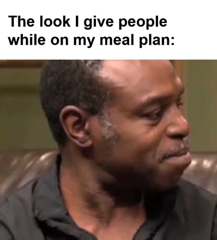 The Look I Give People While On My Meal Plan