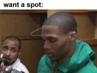 My Face When I'm Warming Up And Someone Asks If I Want A Spot