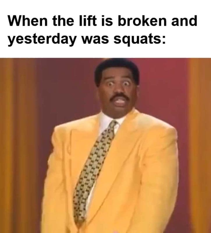When The Lift Is Broken And Yesterday Was Squats