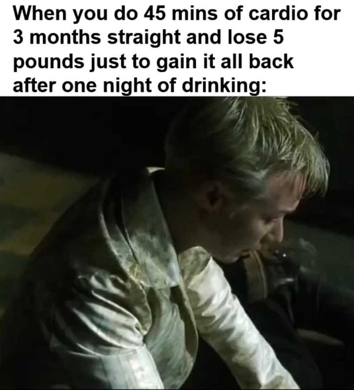 When You Do Mins Of Cardio For Months Straight And Lose Pounds Just To Gain It All Back After One