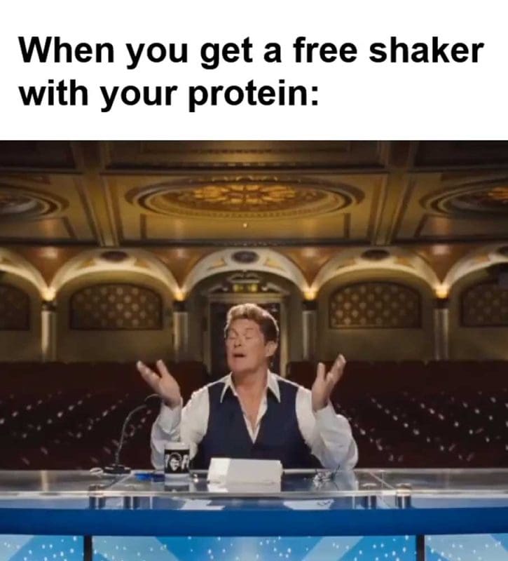 When You Get A Free Shaker With Your Protein