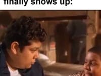 When Your Gym Buddy Finally Shows Up