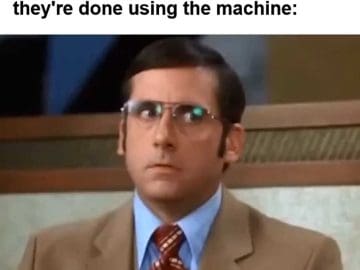 When You See Someone Move The Pin Down To A Heavier Weight When They're Done Using The Machine