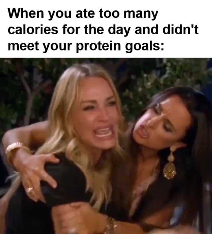 When You Ate Too Many Calories For The Day And Didn't Meet Your Protein Goals
