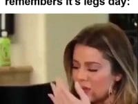 Get's To Gym Remembers It's Legs Day