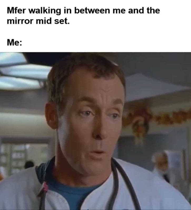 Mfer Walking In Between Me And The Mirror Mid Set Me