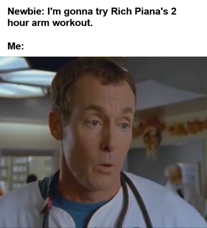 Newbie I'm Gonna Try Rich Piana's Hour Arm Workout Me