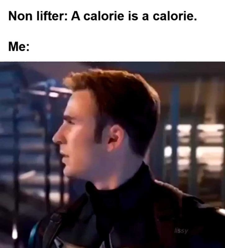 Non Lifter A Calorie Is A Calorie Me