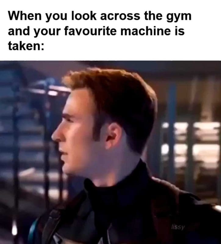 When You Look Across The Gym And Your Favourite Machine Is Taken