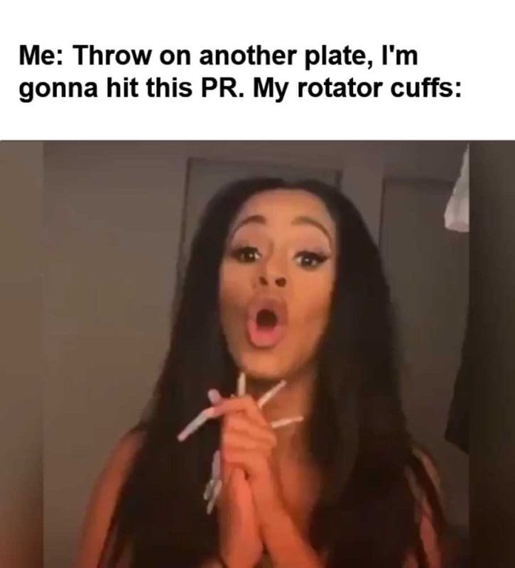 Me Throw On Another Plate I'm Gonna Hit This Pr My Rotator Cuffs