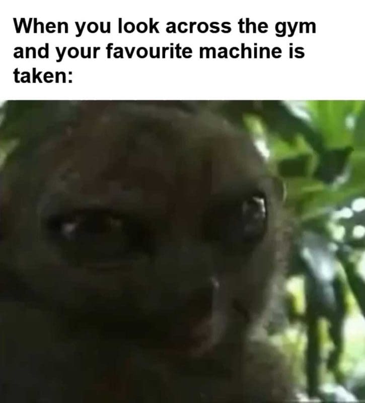 When You Look Across The Gym And Your Favourite Machine Is Taken