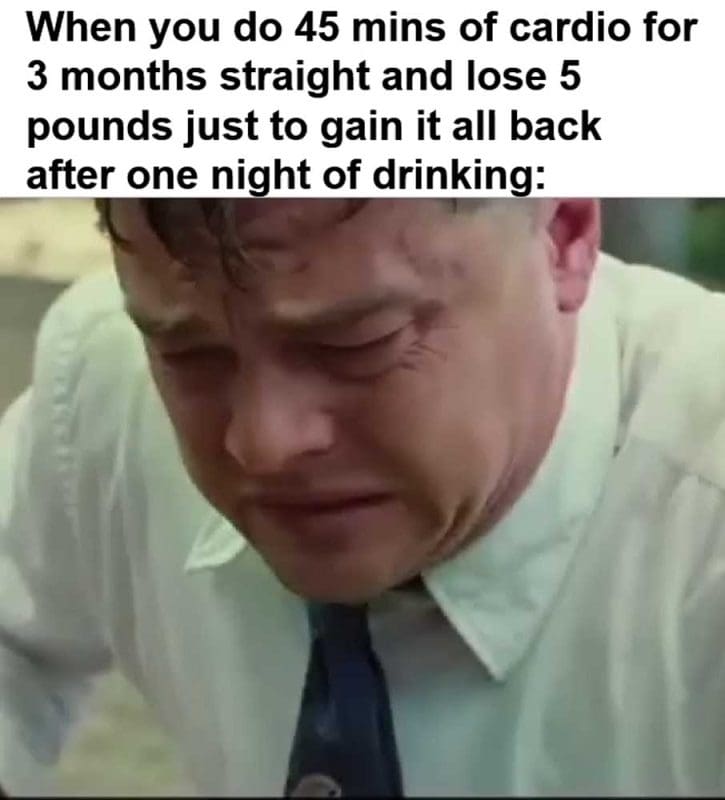 When You Do Mins Of Cardio For Months Straight And Lose Pounds Just To Gain It All Back After One