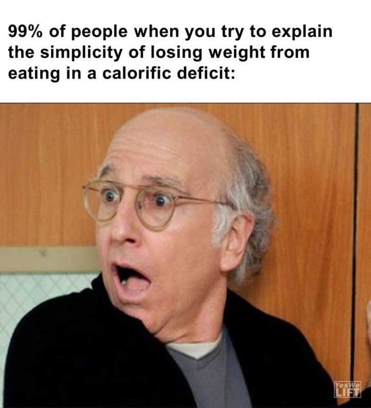 Of People When You Try To Explain The Simplicity Of Losing Weight From Eating In A Calorific Deficit
