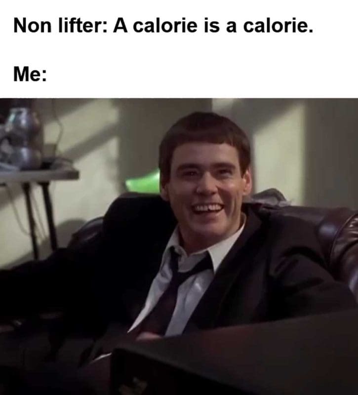 Non Lifter A Calorie Is A Calorie Me