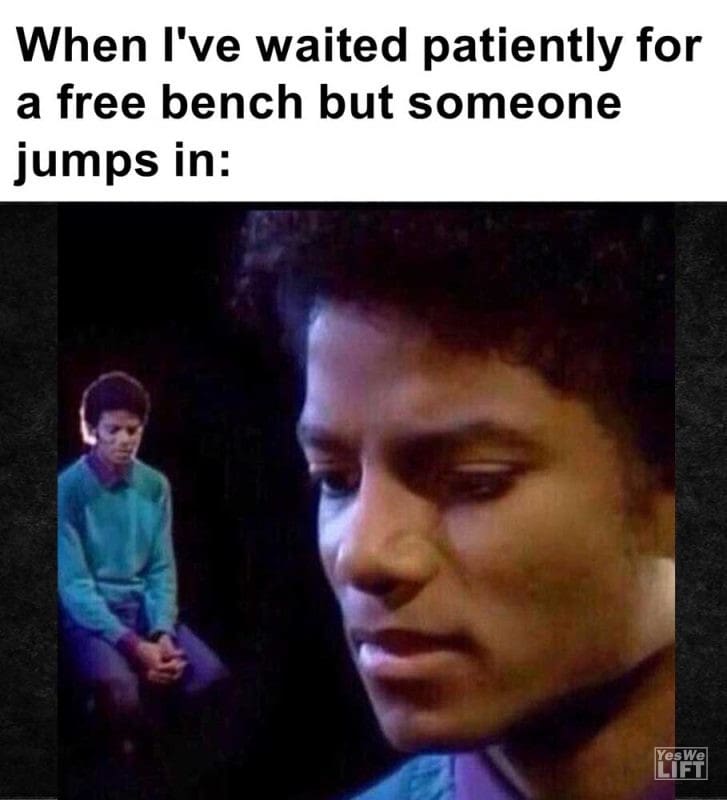 When I've Waited Patiently For A Free Bench But Someone Jumps In