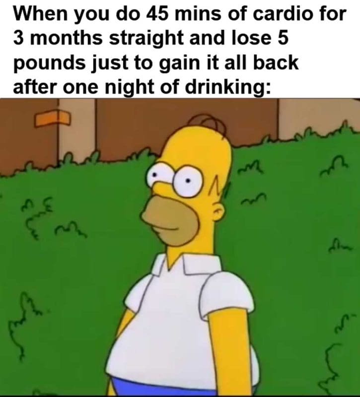 When You Do Mins Of Cardio For Months Straight And Lose Pounds Just To Gain It All Back After One