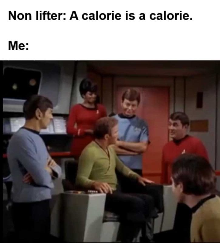 Non Lifter A Calorie Is A Calorie Me