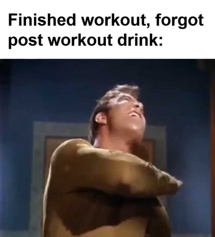 Finished Workout Forgot Post Workout Drink
