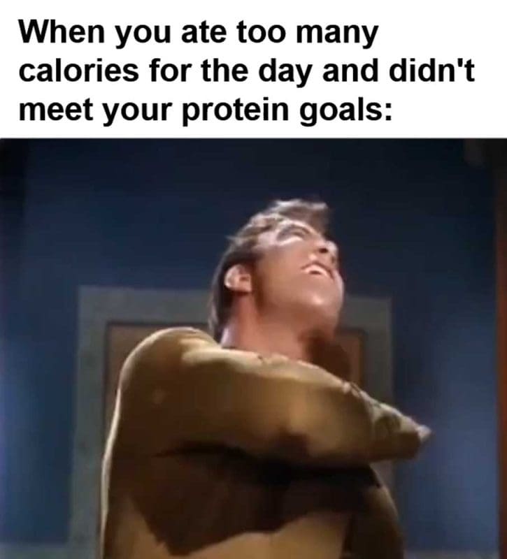 When You Ate Too Many Calories For The Day And Didn't Meet Your Protein Goals