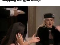When Your Gym Buddy Suggests Skipping The Gym Today