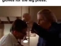 When They Putting On Lifting Gloves For The Leg Press