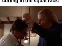 When You See Someone Curling In The Squat Rack