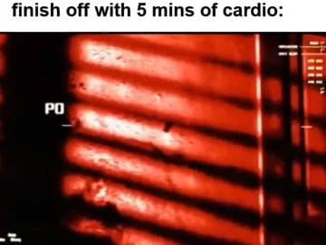 When You've Been Lifting For Hours And Your Buddy Wants To Finish Off With Mins Of Cardio