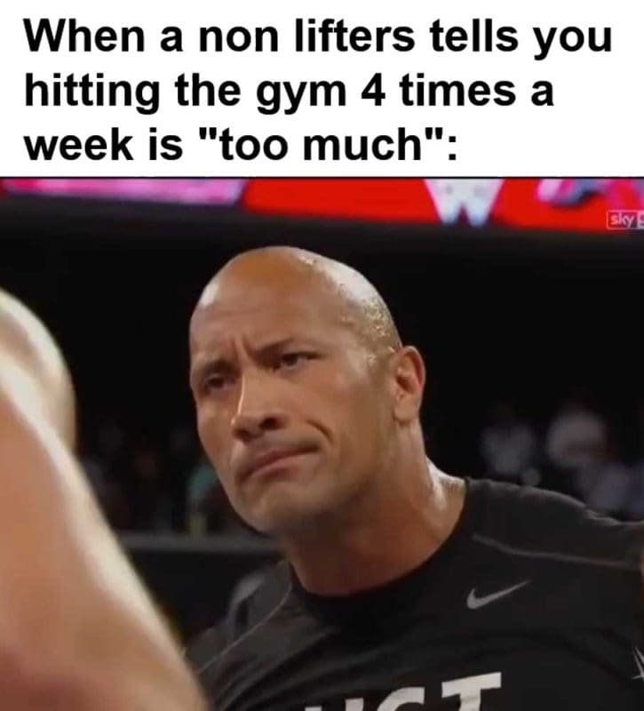 When A Non Lifters Tells You Hitting The Gym Times A Week Is Too Much