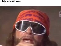 Me Fully Determined To Bench Two Plates My Shoulders