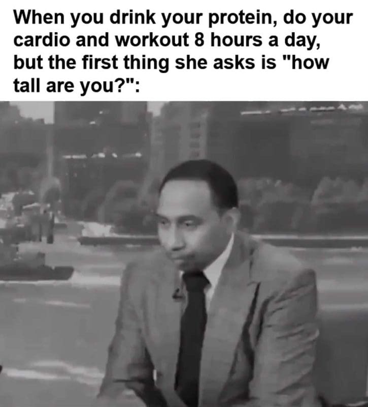When You Drink Your Protein Do Your Cardio And Workout Hours A Day But The First Thing She Asks Is How T