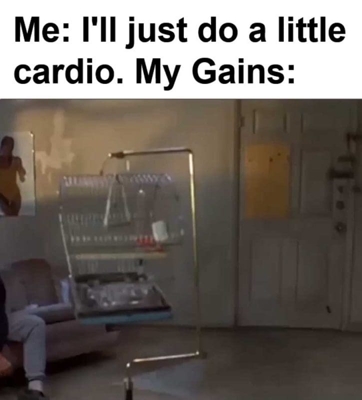 Me I'll Just Do A Little Cardio My Gains