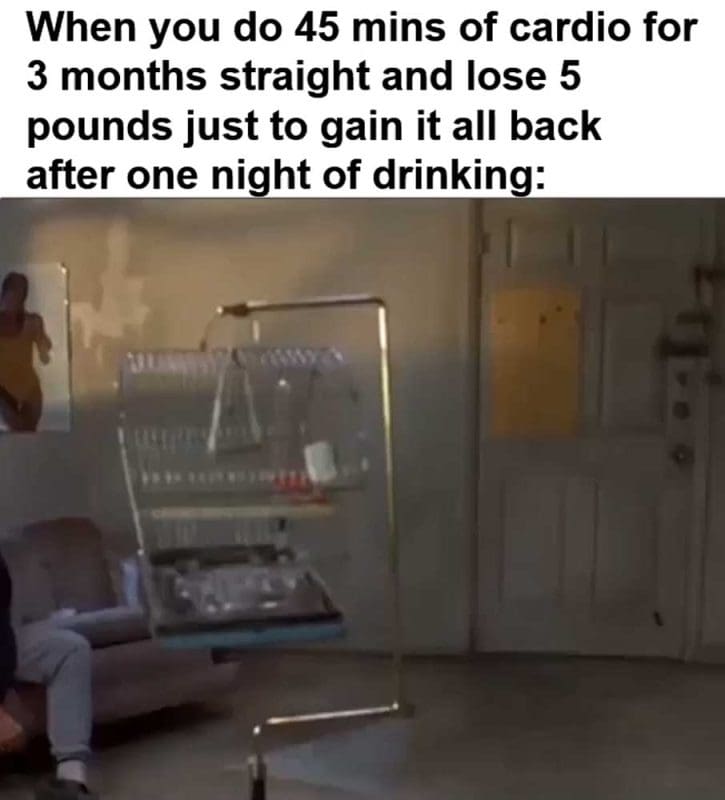 When You Do Mins Of Cardio For Months Straight And Lose Pounds Just To Gain It All Back After One