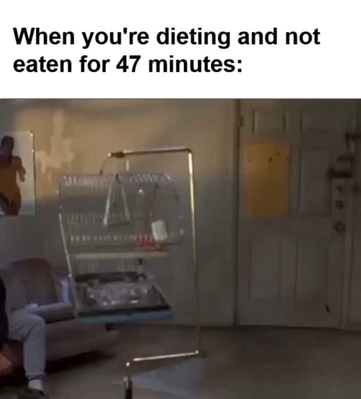 When You're Dieting And Not Eaten For Minutes