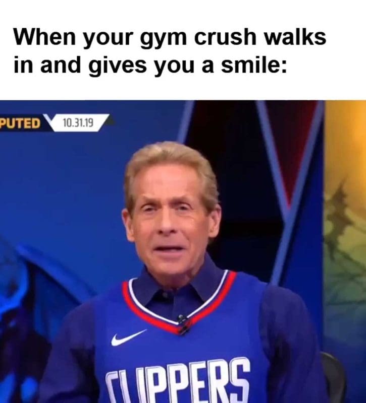 When Your Gym Crush Walks In And Gives You A Smile