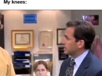 Me Fully Determined To Squat Two Plates My Knees