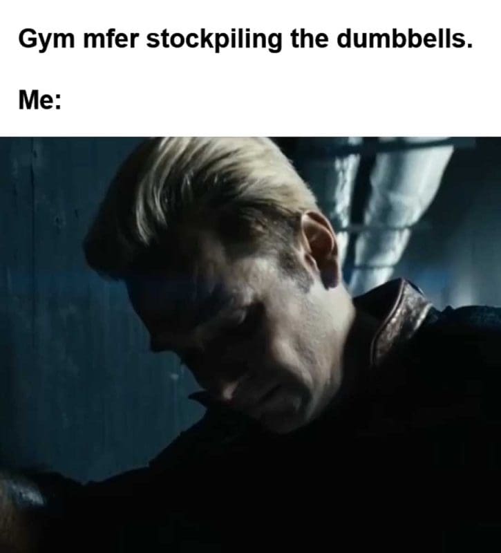 Gym Mfer Stockpiling The Dumbbells Me