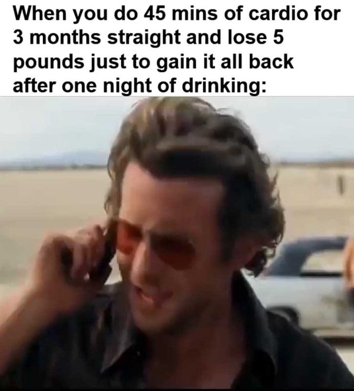 When You Do Mins Of Cardio For Months Straight And Lose Pounds Just To Gain It All Back After One